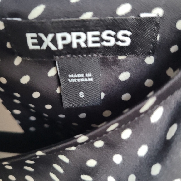 EXPRESS WOMENS BACKLESS Polka-dot TOP Size Small - Picture 7 of 8